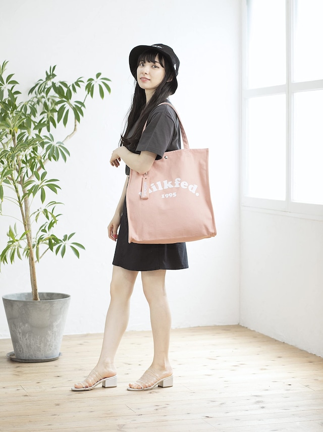 [ミルクフェド] バッグ PIPING SQUARE TOTE COOPER LOGO 103212053011