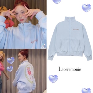 2/16予約発送★AESPA ニンニン /ウィンター / New Jeans ダニエル 着用!!【Laceremonie】EMA X LCM ZIPUP BLUE