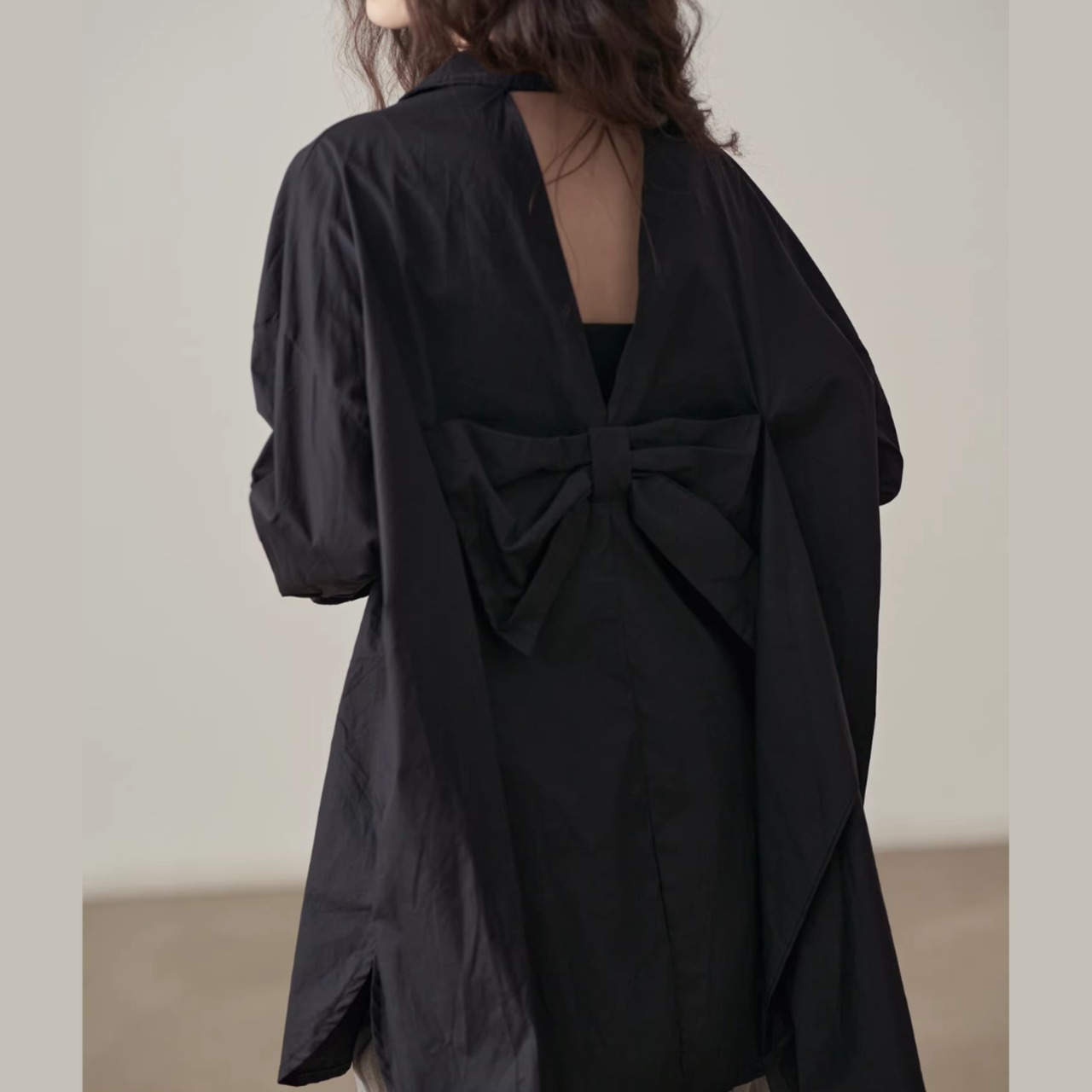 バックリボン 長袖 チュニック シャツ 00127・画像14