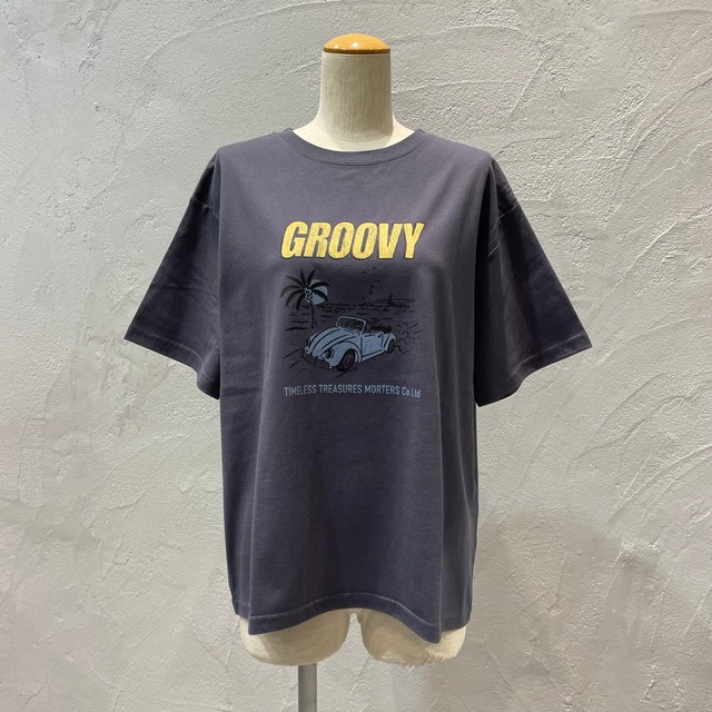 NOMBRE IMPAIR/GROOVY DOG CAR PT クルーネックTEE