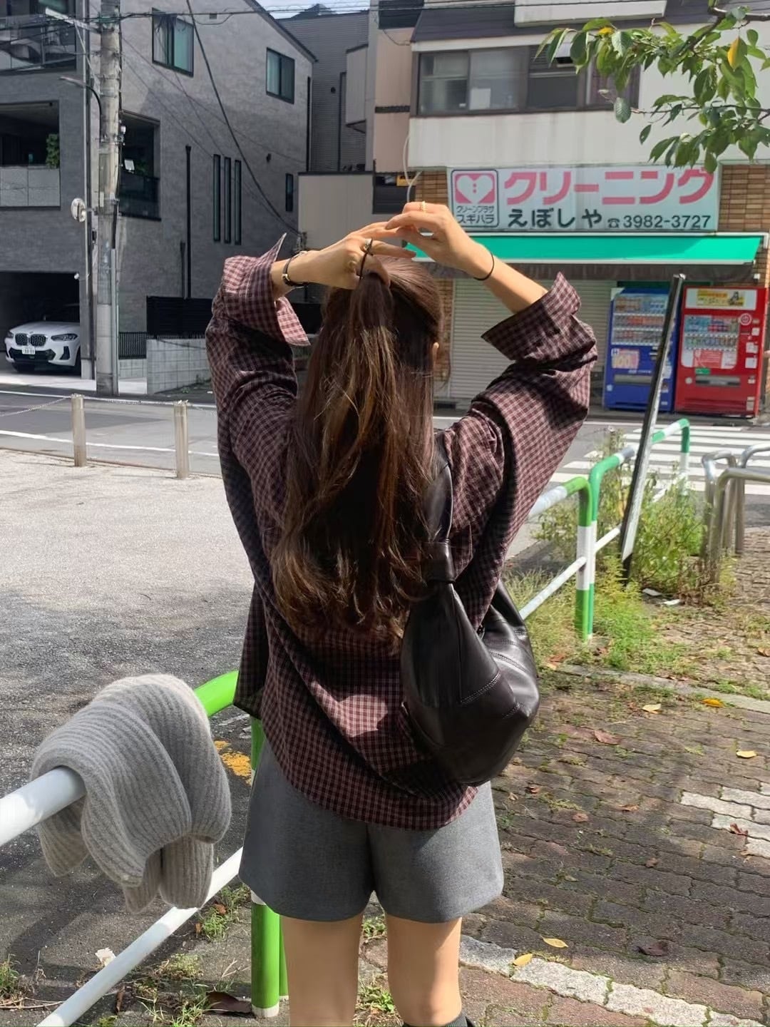 liter mocha check shirts