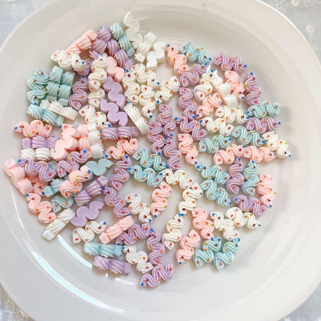 10個セット】B ミニデコレーションパーツ ネイルパーツ ホイップ