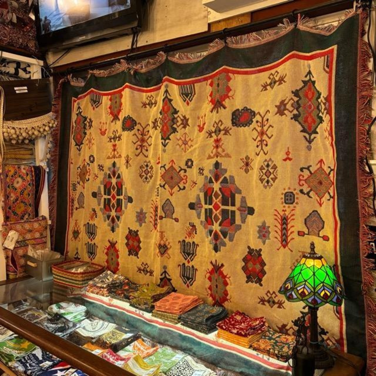 TOPANGA Homefurnishing Tribal throwket H 130×180cm　トライバルスローケット　H　ベージュ　ソファカバー　ベッドカバー　ブランケット　マルチカバー