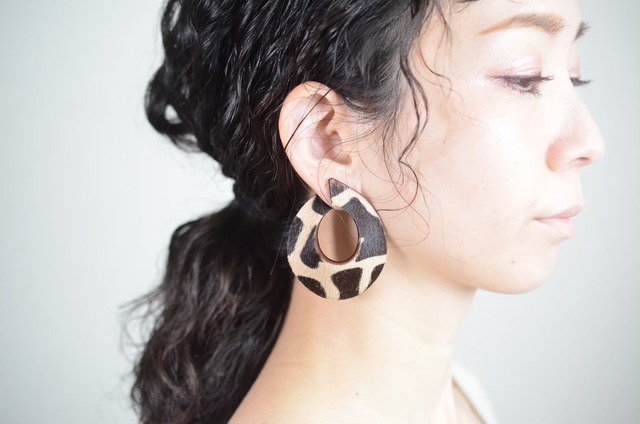 leather pierce/earring   《Animal Connect》