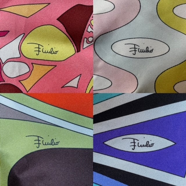 EMILIO PUCCI ”VINTAGE SILK SCARF（GOOD CONDITION ...