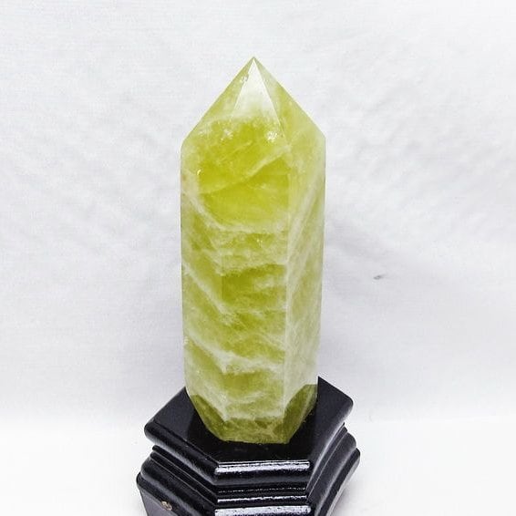 シトリン 六角柱 シトリンクォーツ ポイント 台座付属 一点物 152-4113