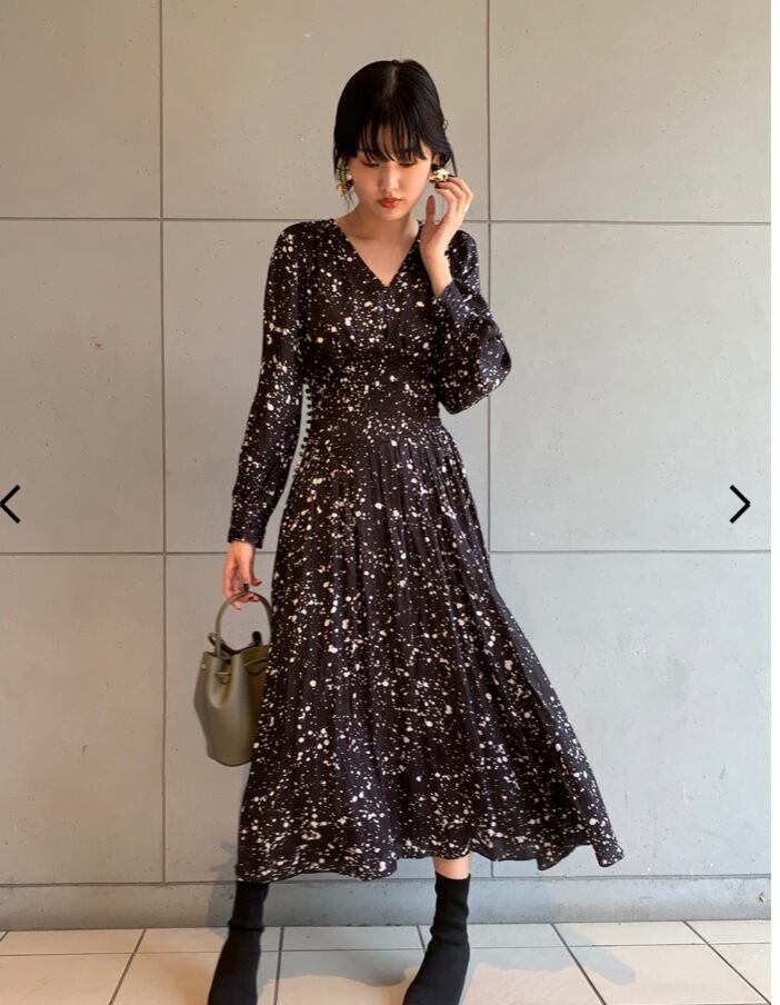 ランダムドットプリントワンピース Fray I D Iseya Online Shop