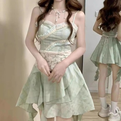 ラッフルフリルイレヘムキャミワンピ ・70557