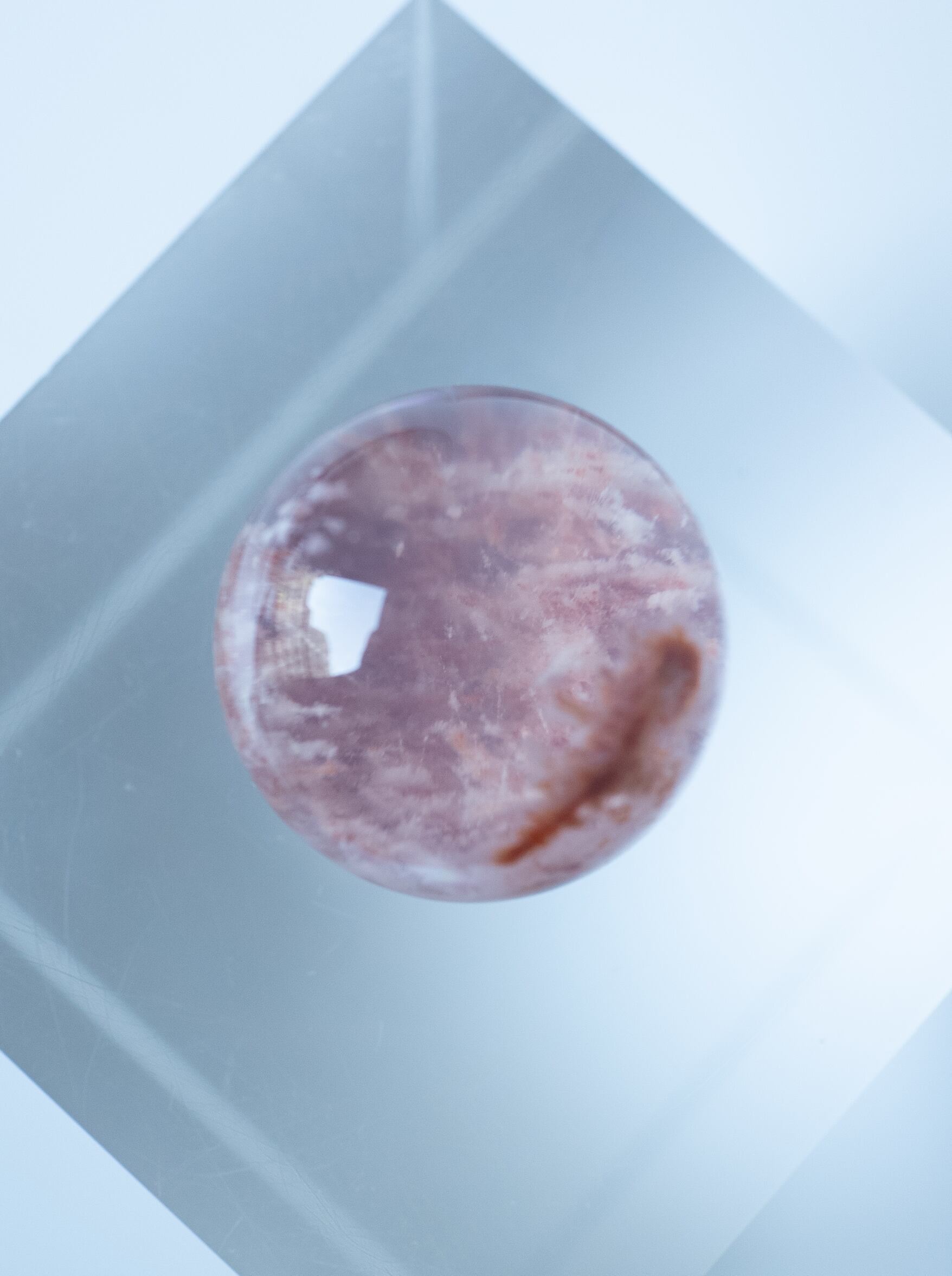 セリサイトインローズクォーツ - 丸玉 03 | SELSHA