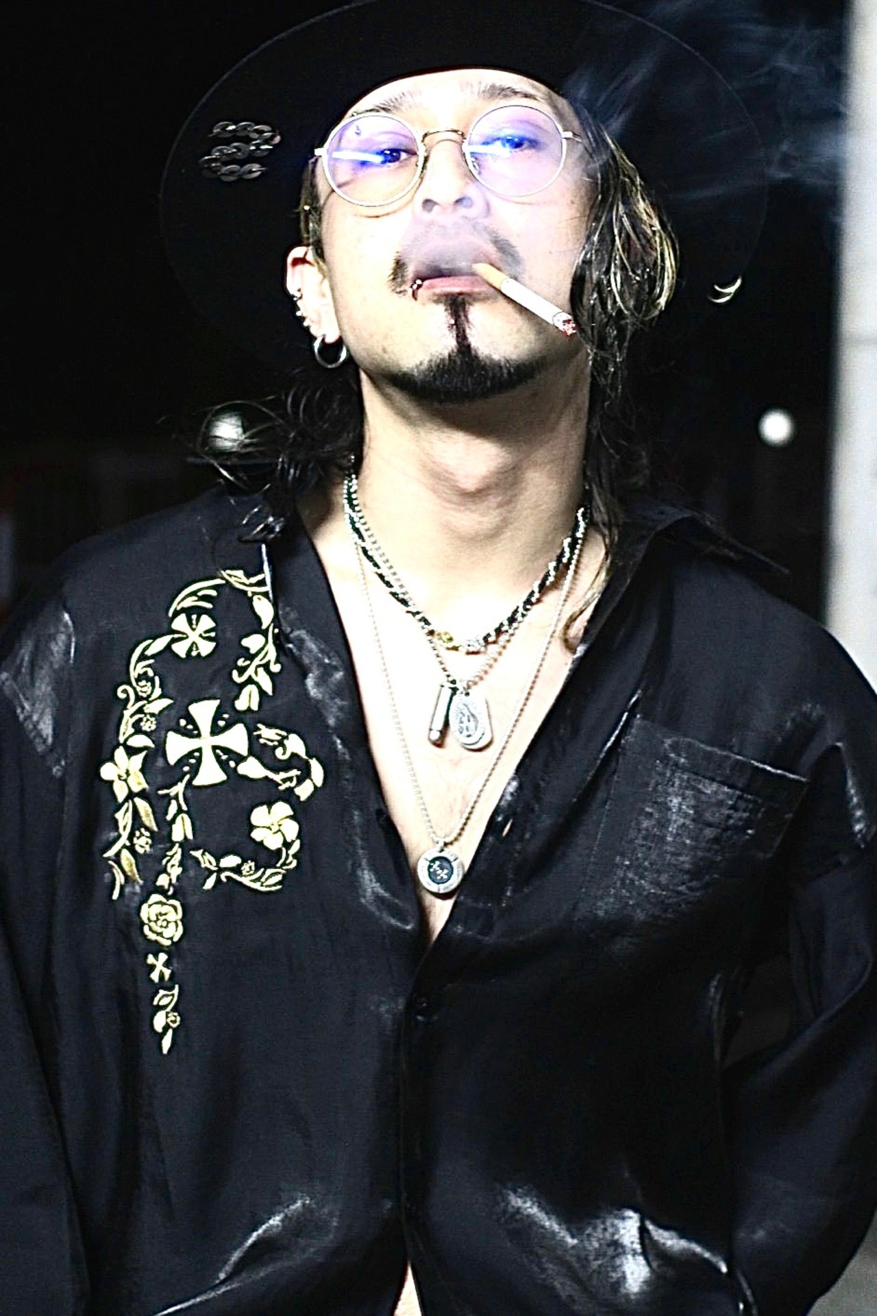 F$IDEA Double Cross Born Ashtray Necklace