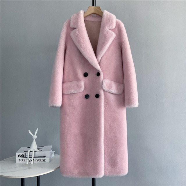 Wool boa double chester coat　B2513