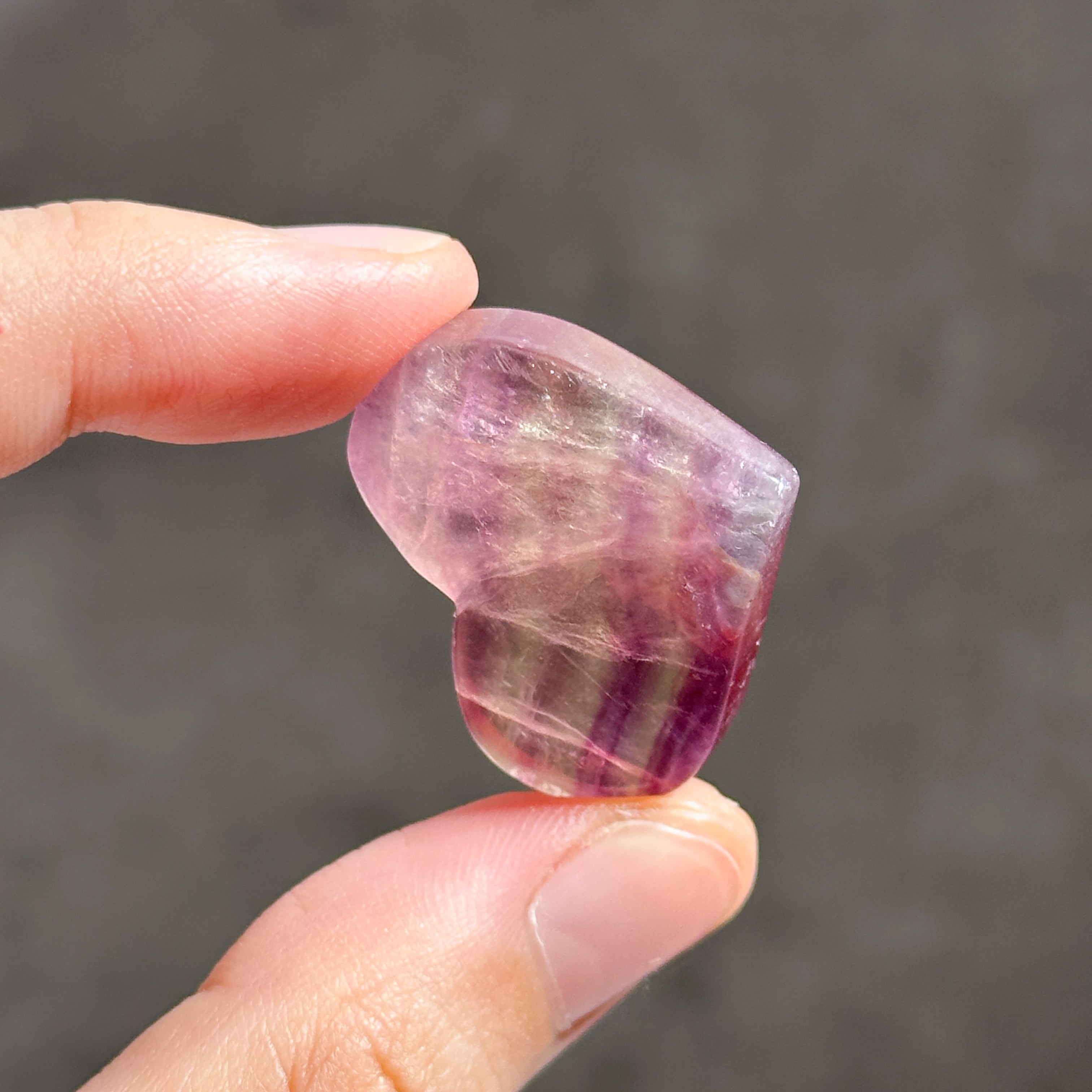 レインボーフローライト ハート 3個set 11◇ Rainbow Fluorite