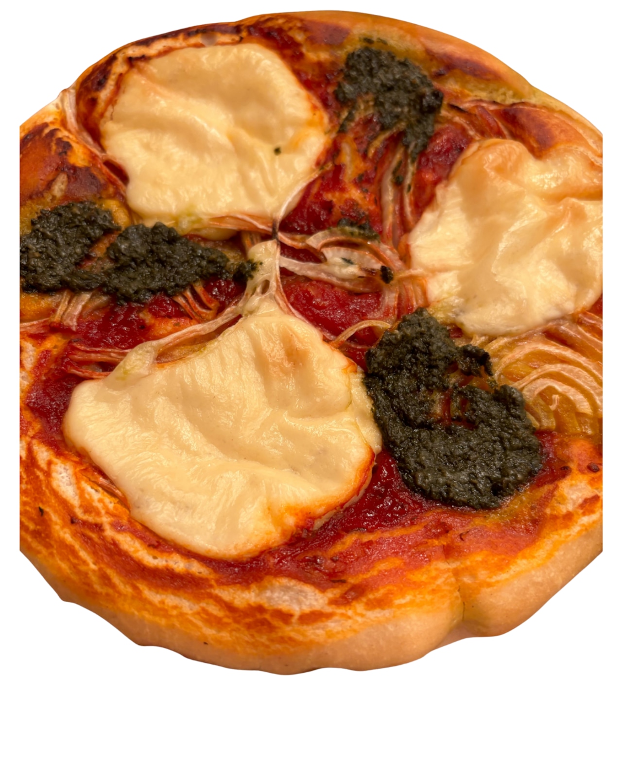 パピヨンさんの 発芽玄米ピザ(トマトソースとジェノベーゼ)冷凍