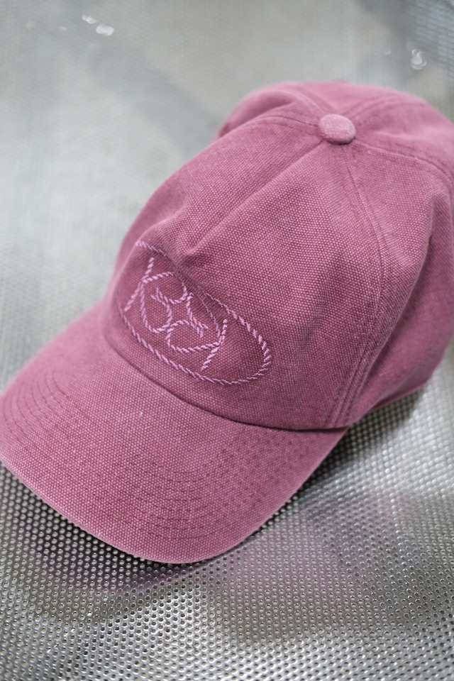 【Kijun】Logo Camp Cap Charcoal - wine -