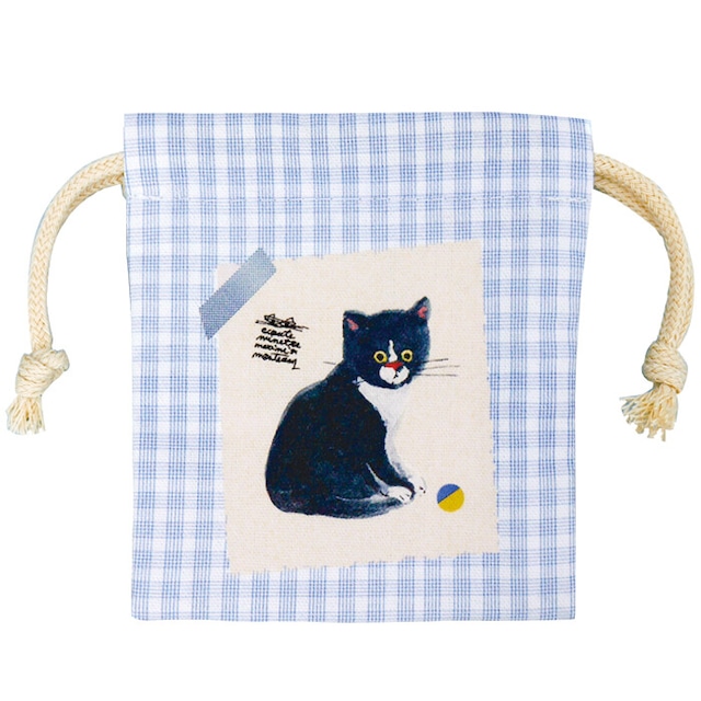 ミニミニ 巾着 ｸﾞﾘｰﾝ【■ECOUTE！】 E.minette 猫 かわいい