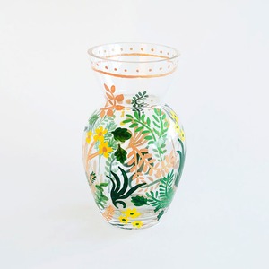 Hand painted flower vase "garden"