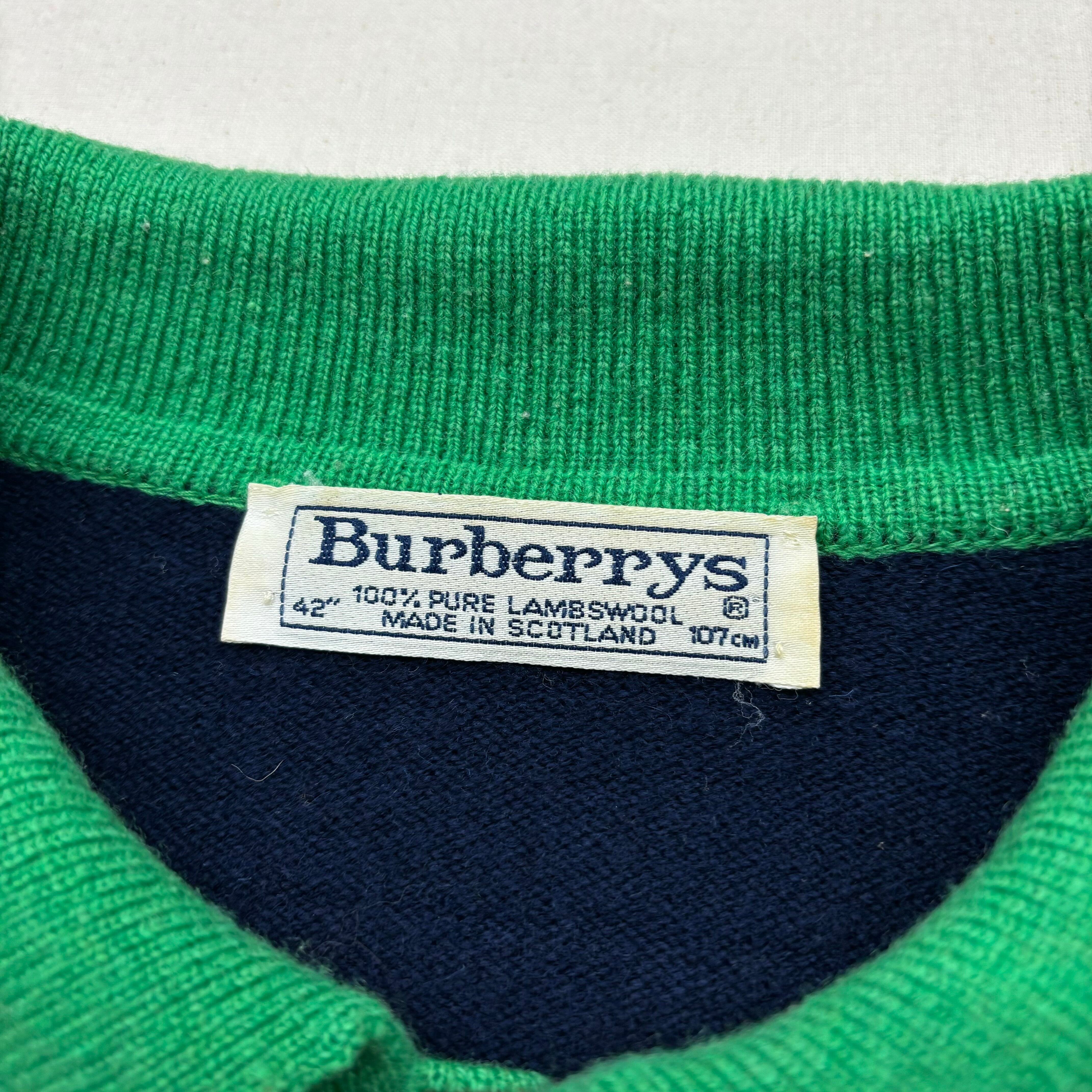 90s Burberrys knit バーバリー ニット ポロ | no pain no gain(ノー