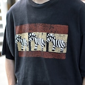 90's zebra zebra zebra print tee