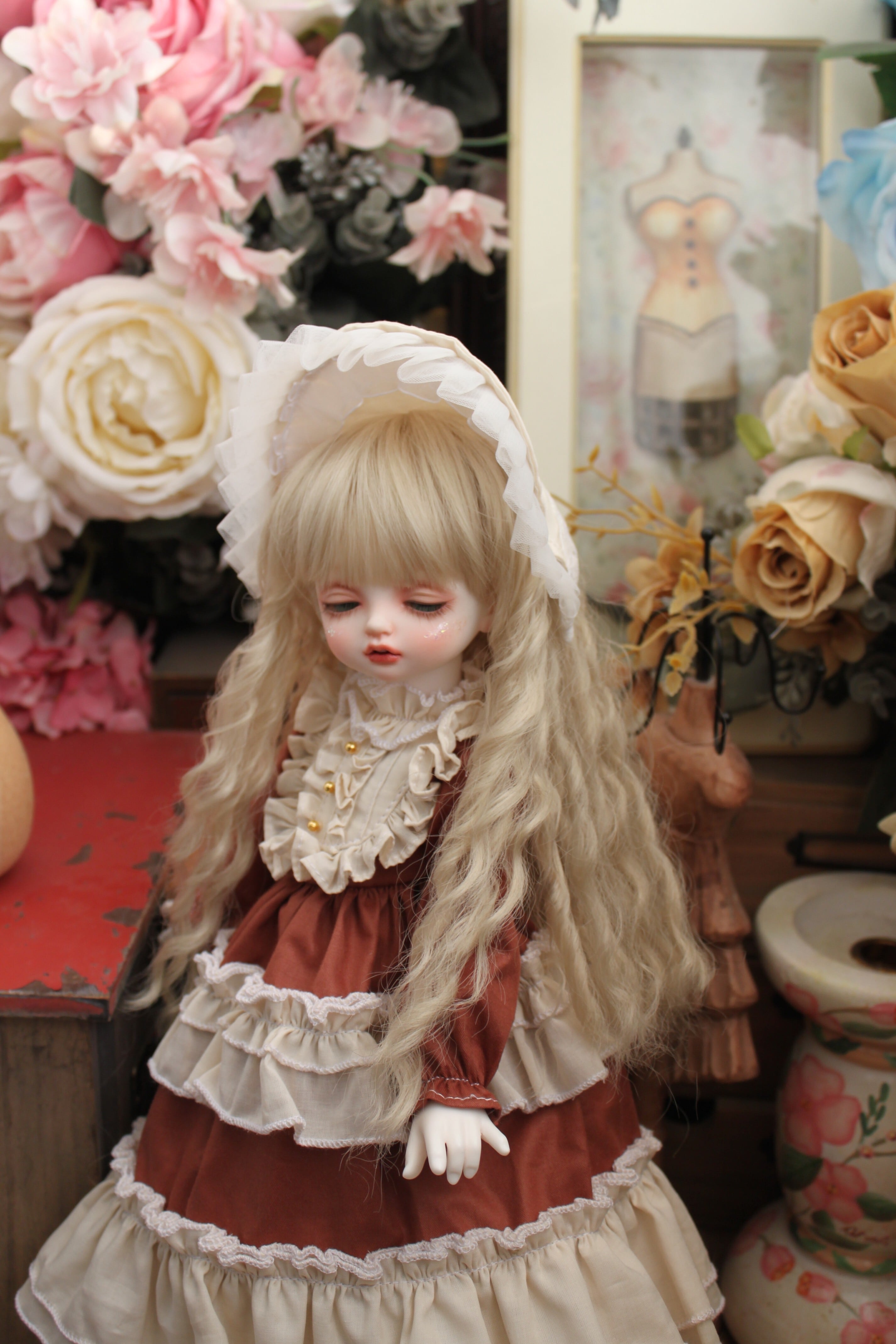 MSD/MDDサイズ ドール服 少女 ハンドメイド お花のお洋服セット | Pay ID