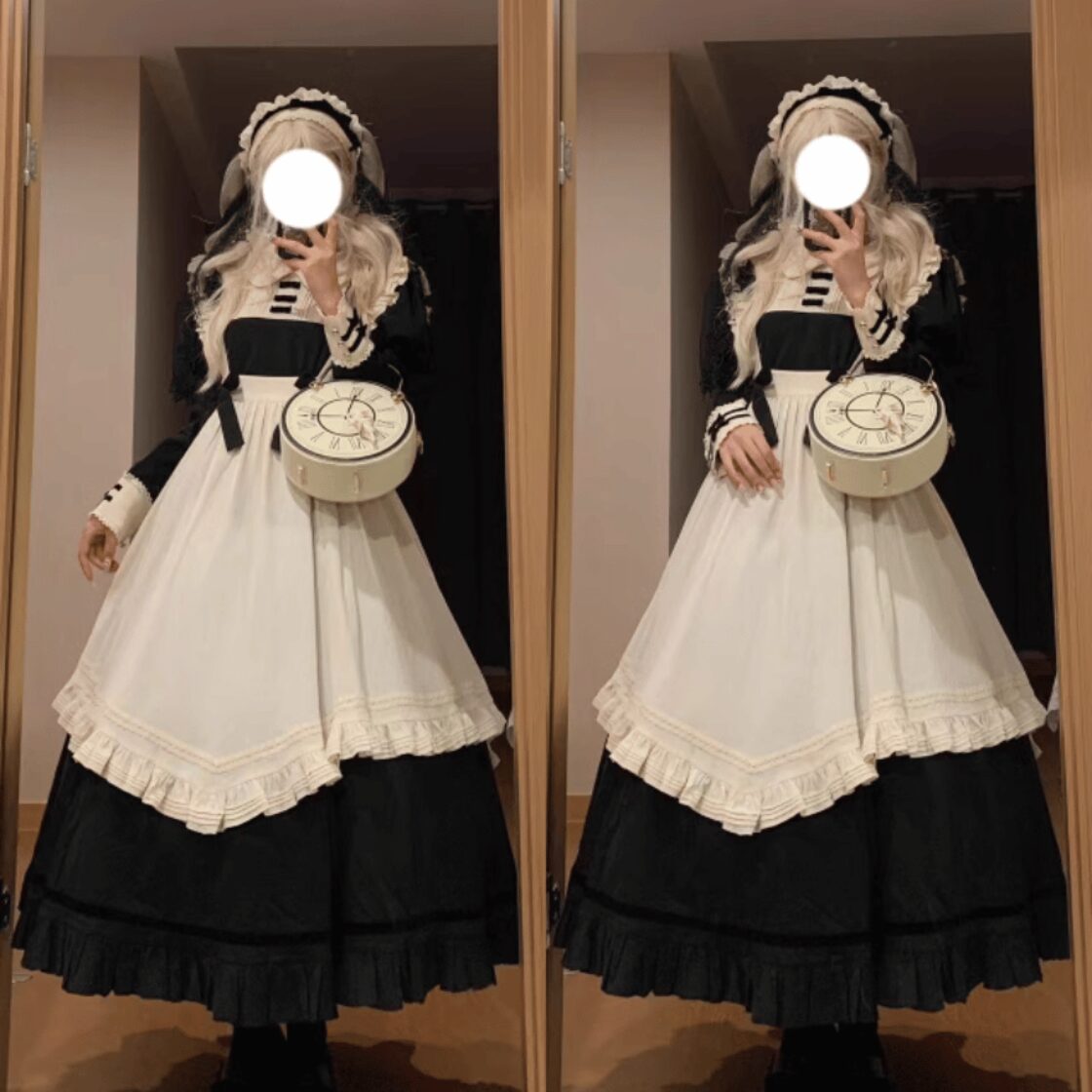 コンカフェ 衣装 メイド服 ゴスロリ ブルー - メルカリ