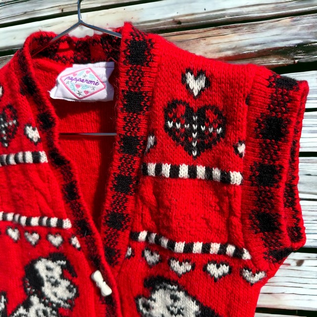 dog knit vest size2T