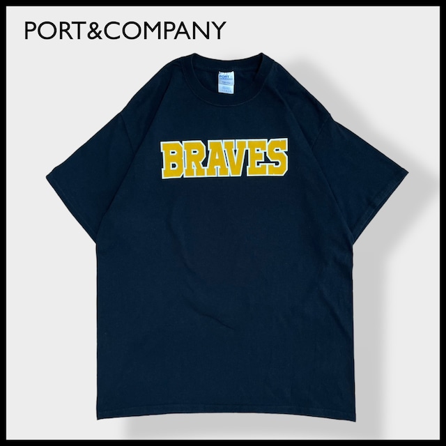 【PORT&COMPANY】プリント Tシャツ SWIM&DIVE 水泳 バックプリント ロゴ 半袖 L US古着