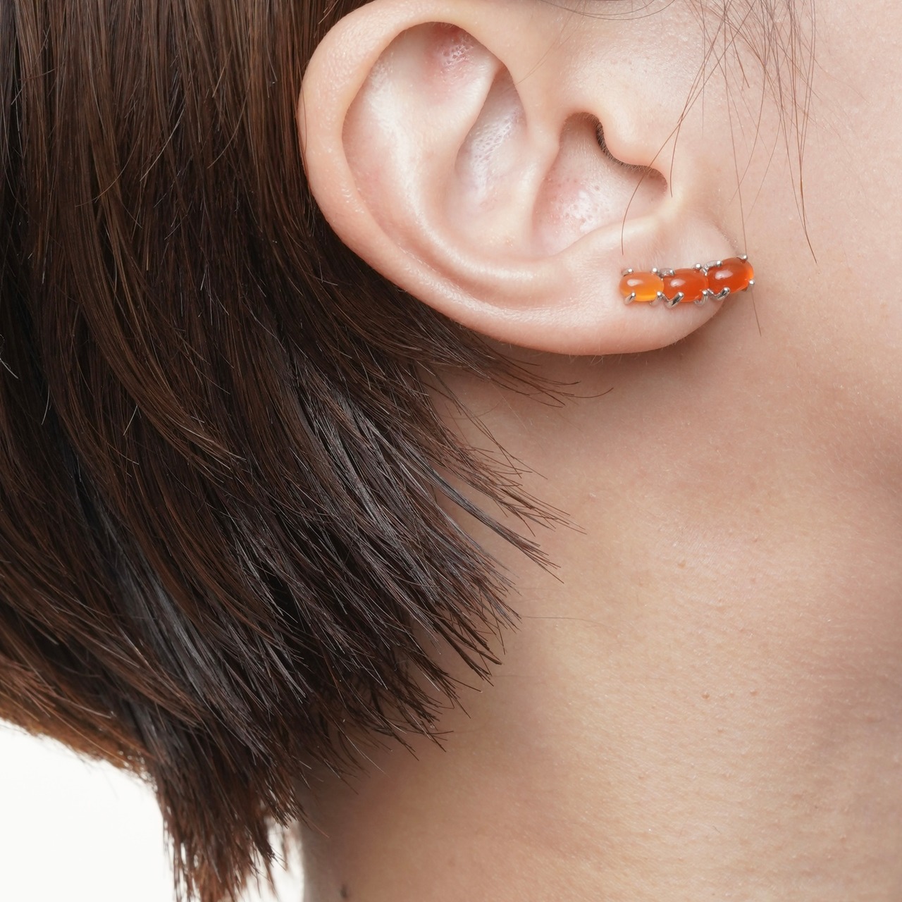 carnelian earcuff