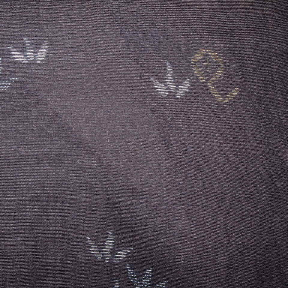 夏着物】黒色に笹の葉模様の着物 | ひふみ屋