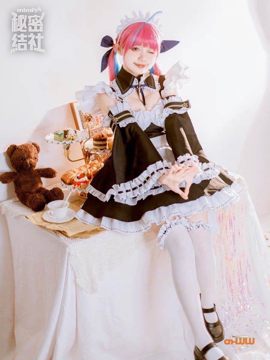 vtb 湊あくあ メイド服 コスプレ 衣装 高品質-