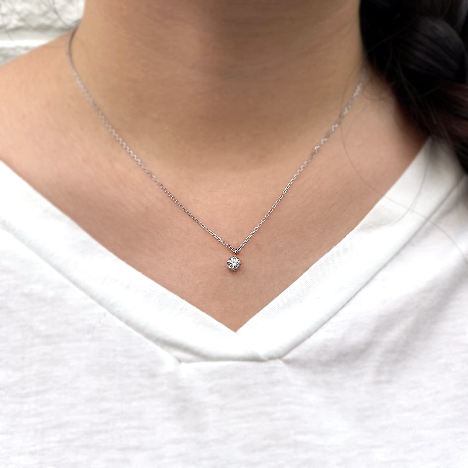 【一粒ネックレス】K18 ネックレス Pt950 ネックレス 0.3ct ネックレス 4本爪 ソリティア ネックレス モアサナイト ネックレス ダイヤモンド ネックレス 18金ネックレス プラチナNC