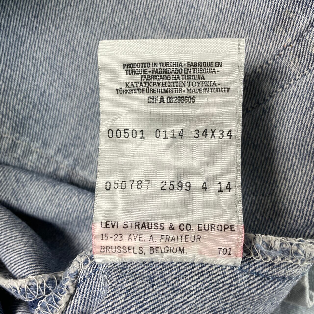90年代 トルコ製 Levi's ユーロリーバイス 501 ストレート