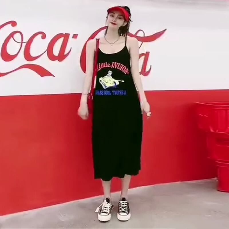 ドレス サマースタイル薄手パターンプリントスカート 大きめサイズ 夏物 ミックスインファッション4695741836