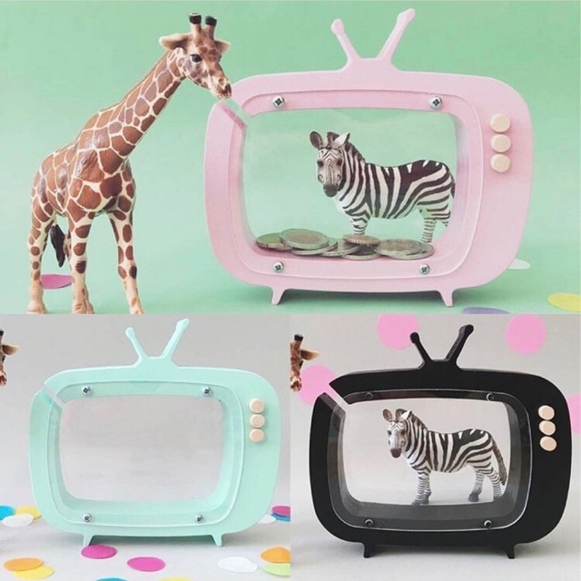 クリエイティブなテレビ型貯金箱♡ノルディック ウィンド ハウス ウッド パーティション かわいい