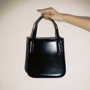 square enamel handbag