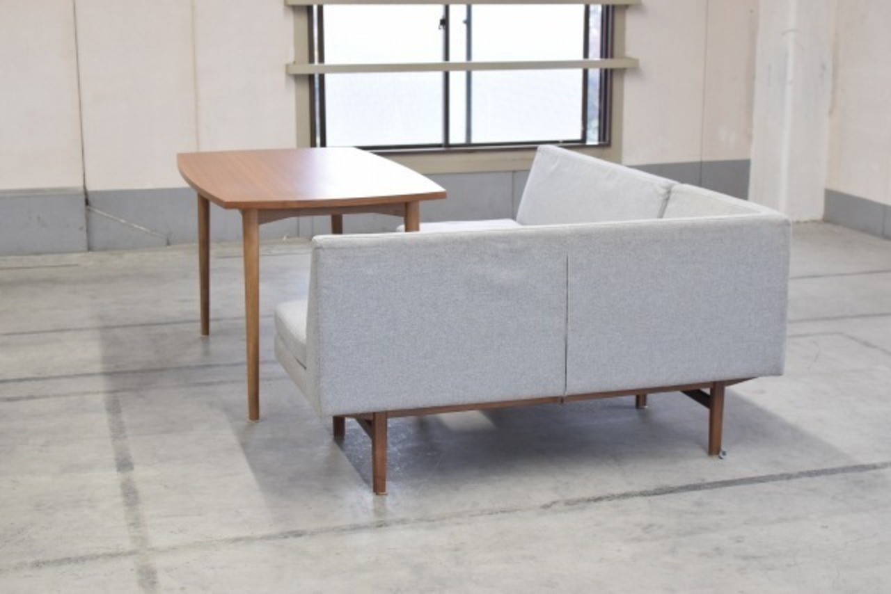 unico 「NORD」ダイニング3点セット ダイニングテーブル ベンチアーム バックレスト 椅子 チェア ソファ 北欧 ウニコ ノルド【中古家具/中古インテリア/USED家具ユーズド家具/リサイクル】