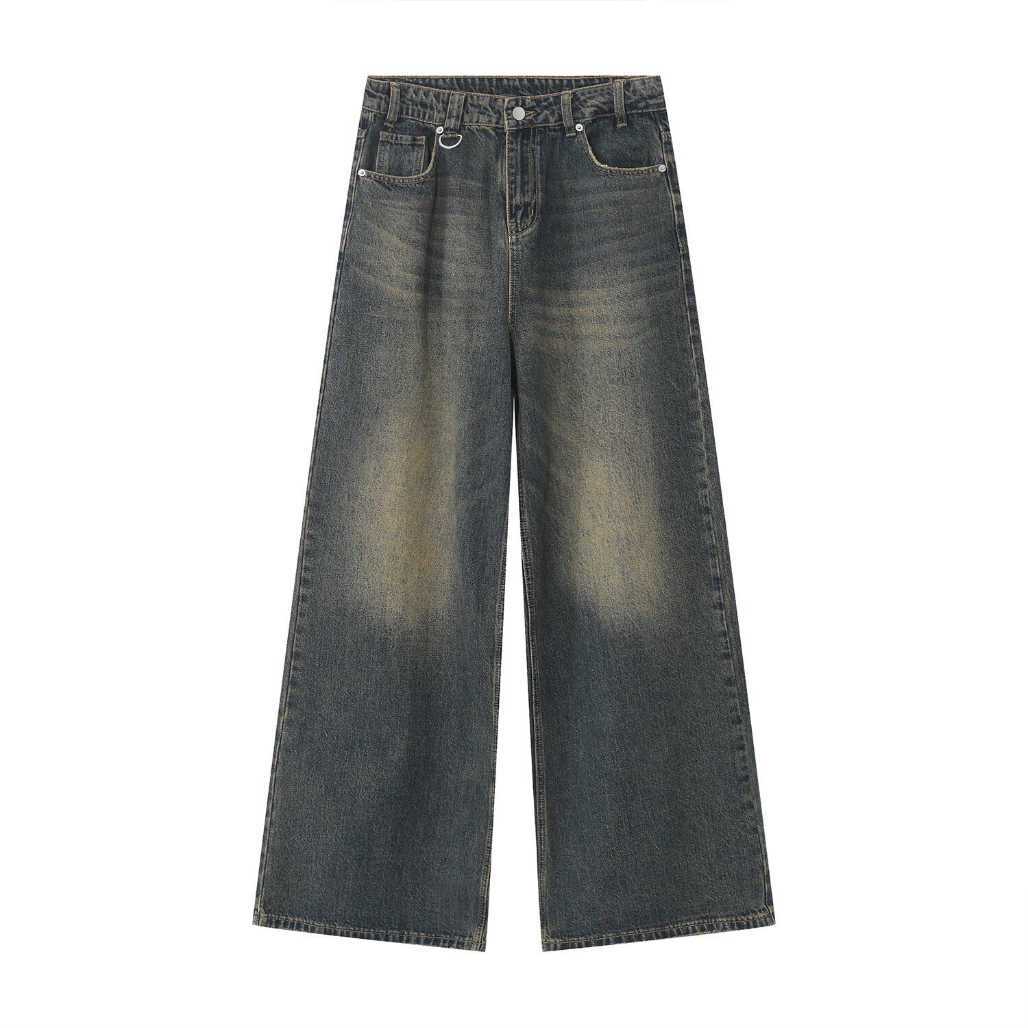 MENES WASHED DENIM STRAIGHT PANTS(blue)【S005】 | Pay ID