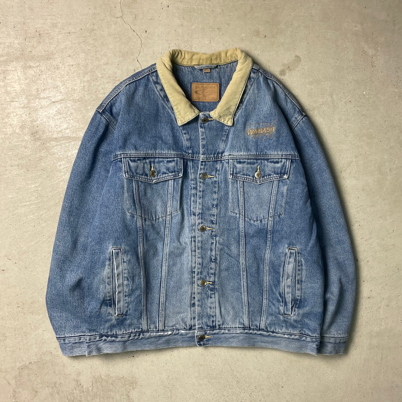 90年代 SWINGSTER DENIM デニムジャケット コーデュロイ襟 フリース 