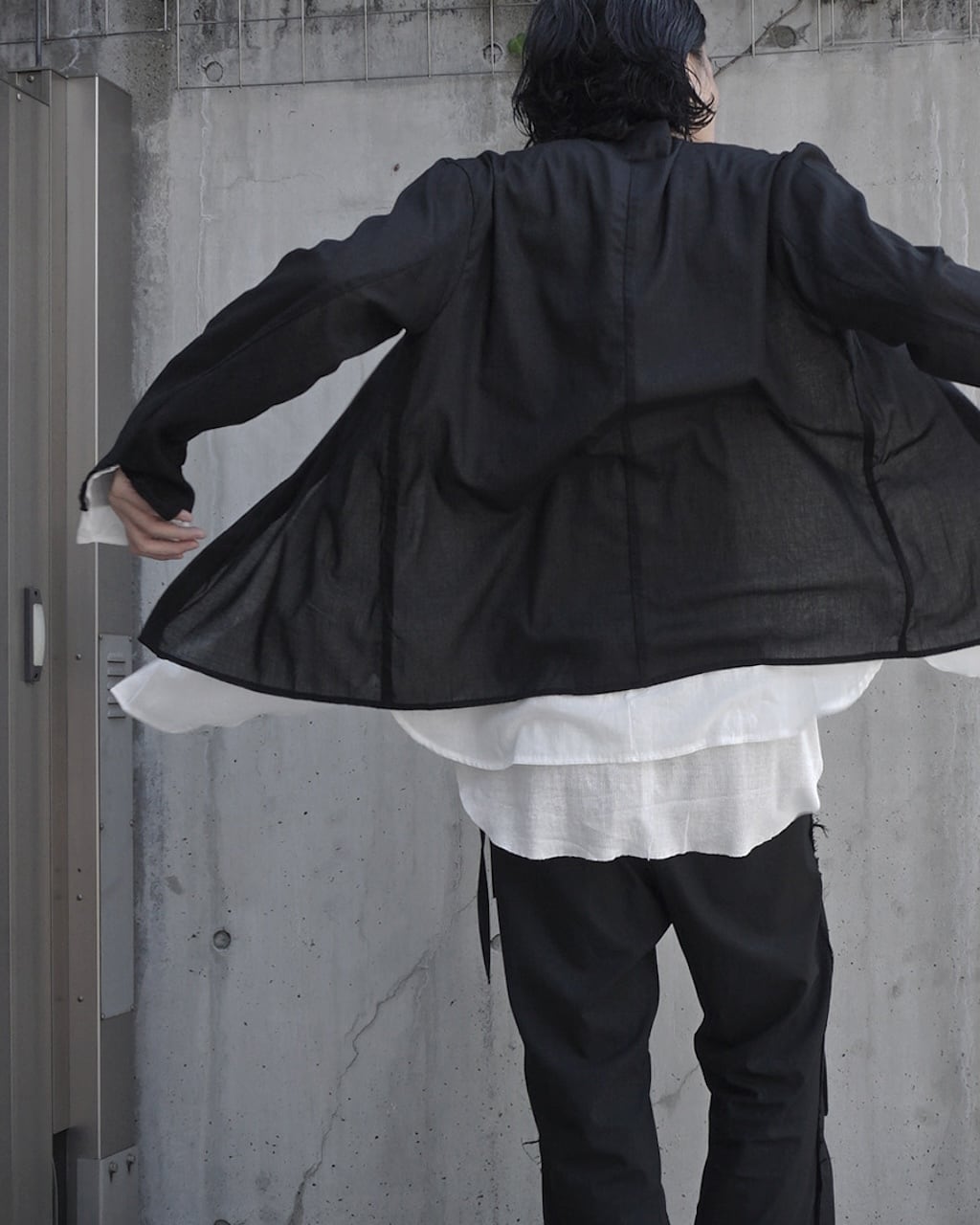 完全受注再販 ASKYY / LAYERED SHIRTS / BLKWHT | ASKYY TOKYO FLAGSHIP