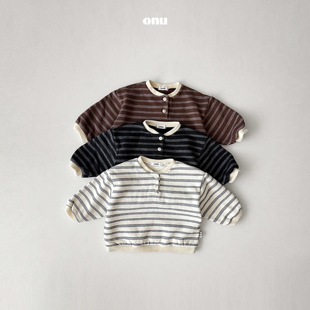 【予約】Stripe Button Sweatshirt