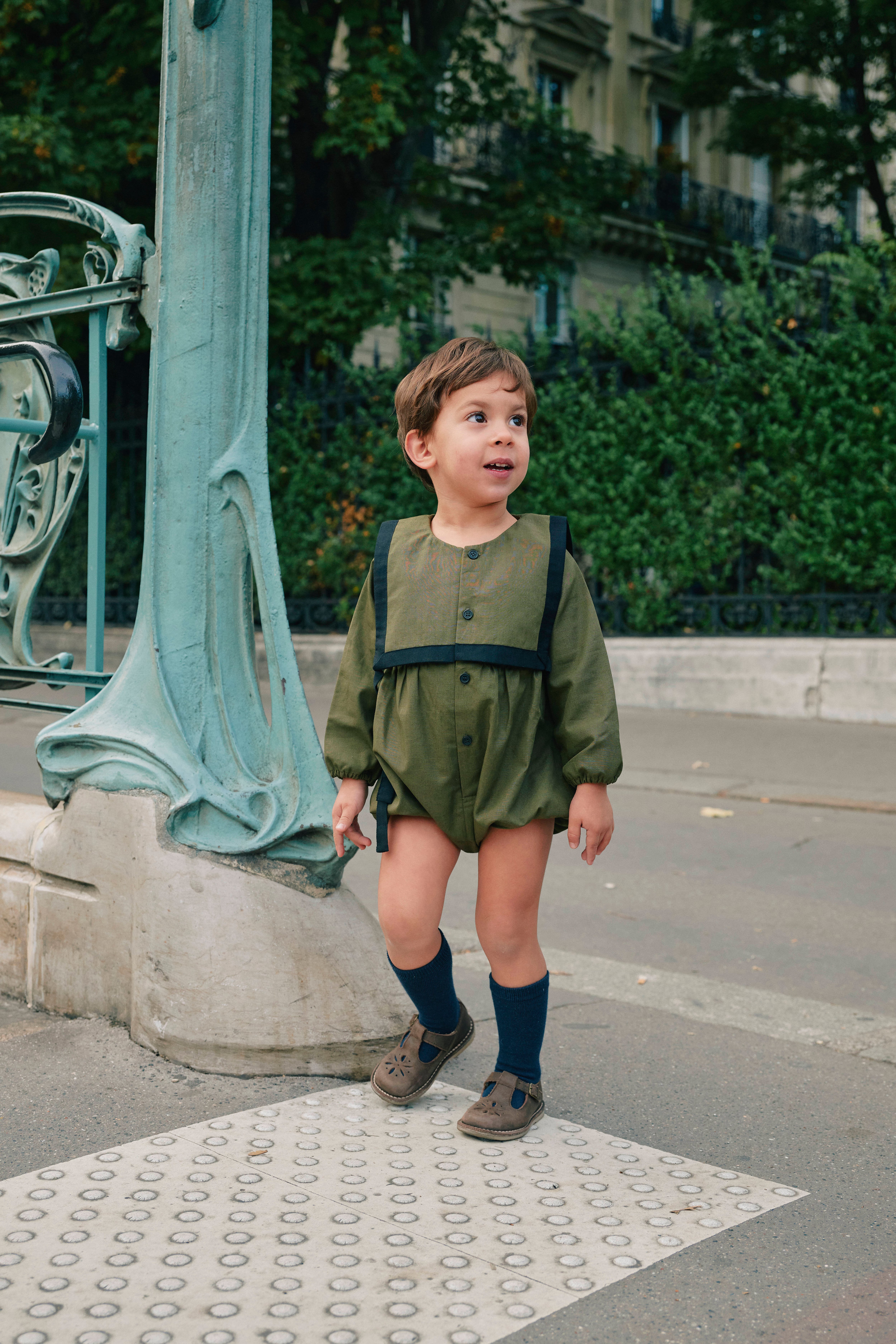 【予約/送料無料】Romper ALMA - green / Maison Marelle