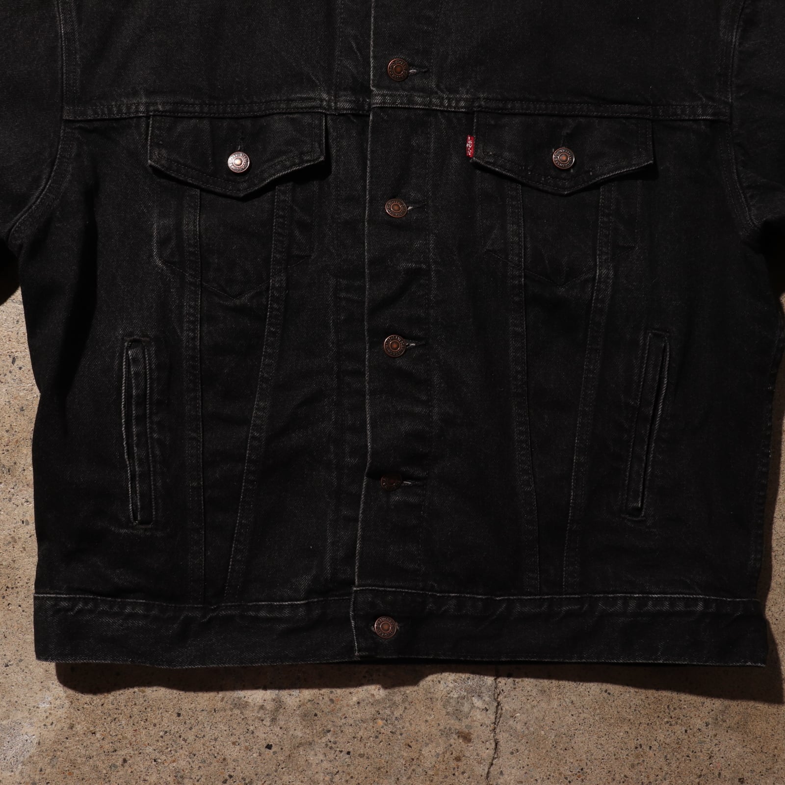 極美品 L 93年 USA 70507 Levi's ブラックデニムジャケット リーバイス