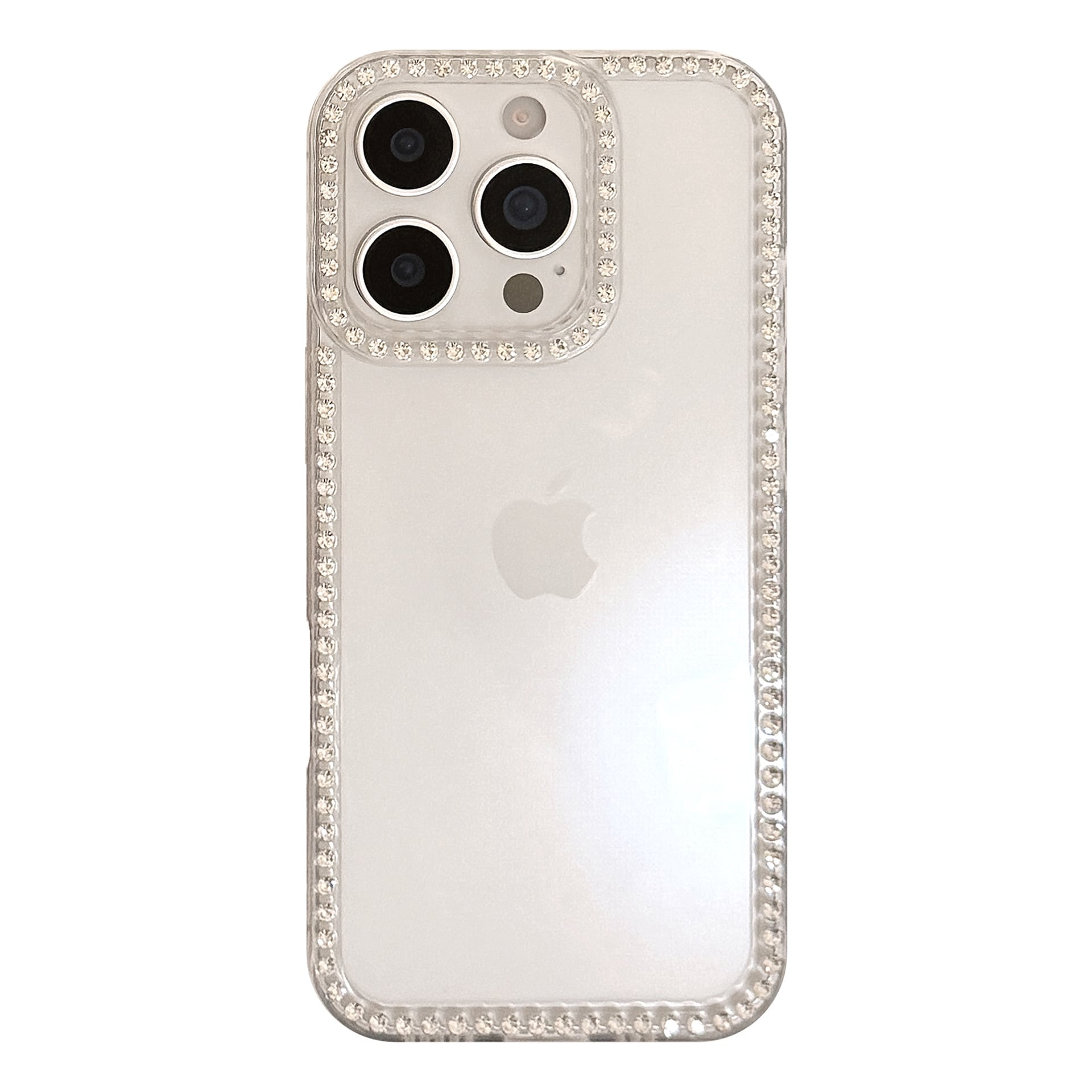 iPhone15〜17対応 ホワイト ラインストーン付き ケース 楽天市場】人気新作！iPhone17Proケース 透明 半透明 クリア おしゃれ