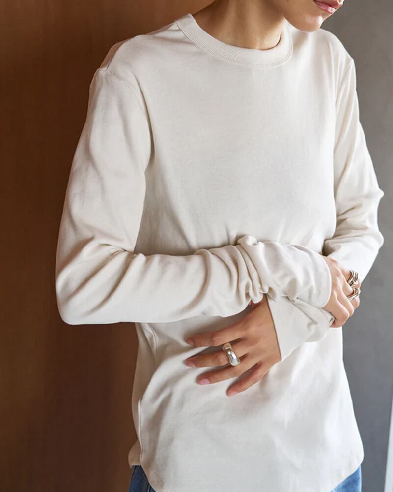 全品送料無料】COTTON RIB LONG TEE コットンリブロングT YENN