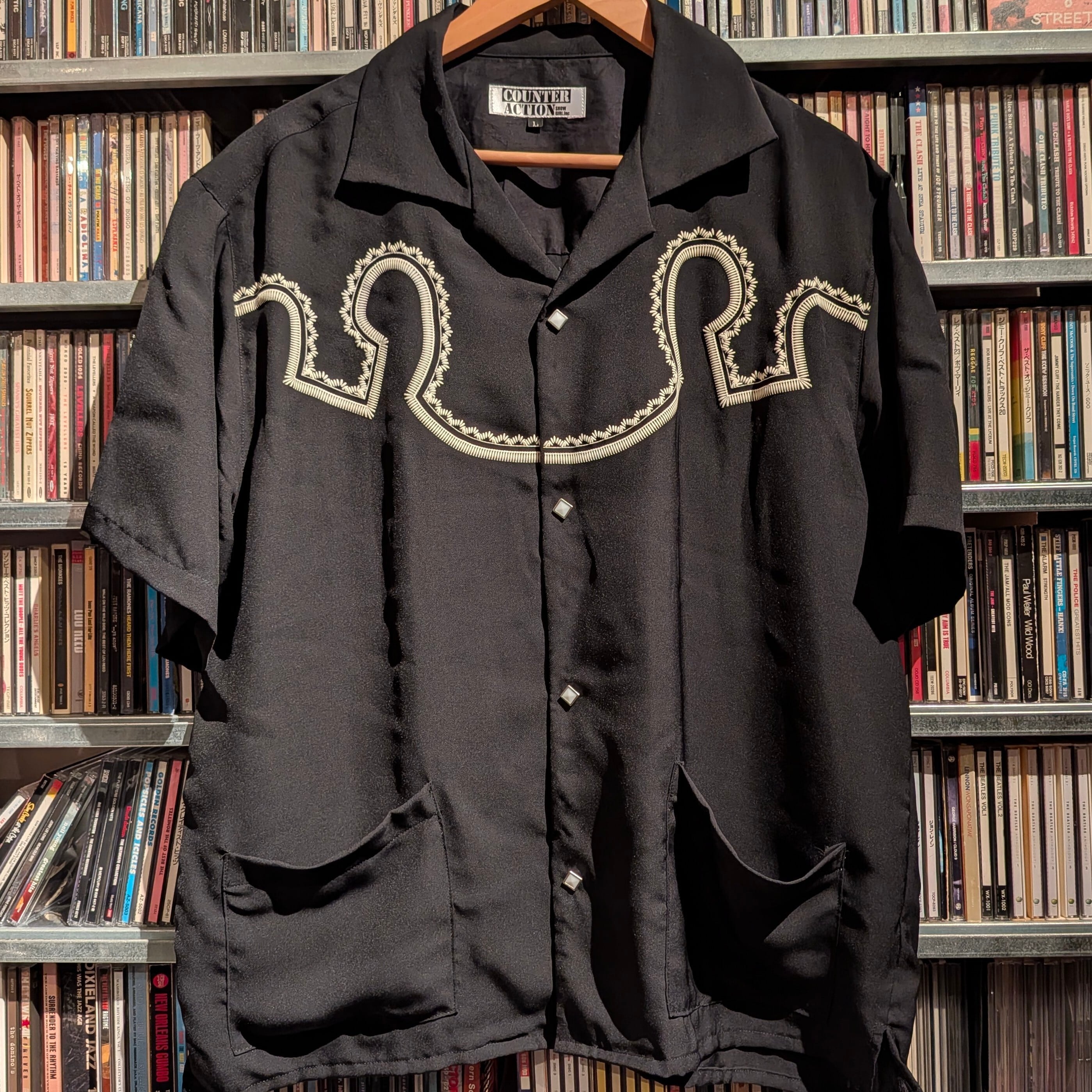 L / S ウェスタンシャツ 森山達也モデル 約束の夜 BK / WH | COUNTER