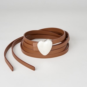 BELT HEART W13  SILVER