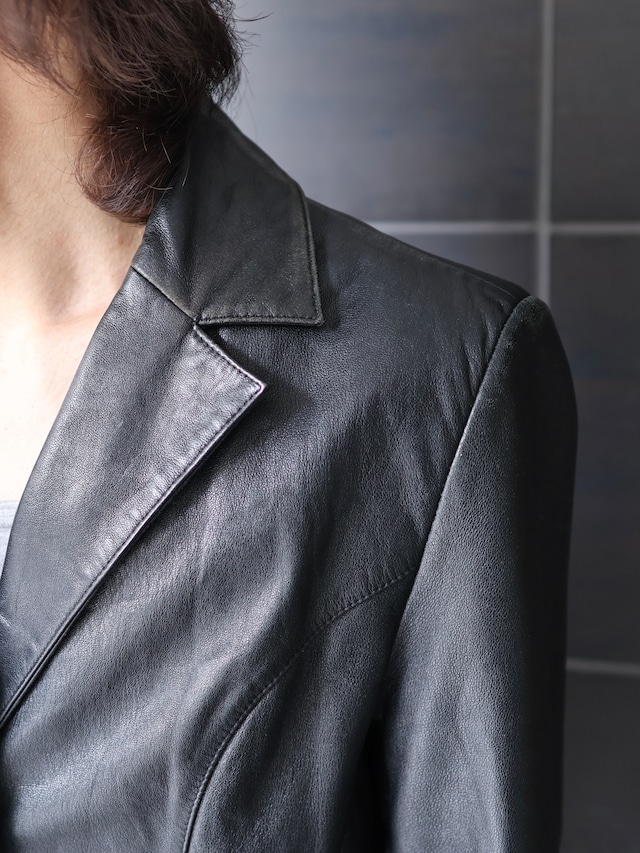 2B leather tailored jacket