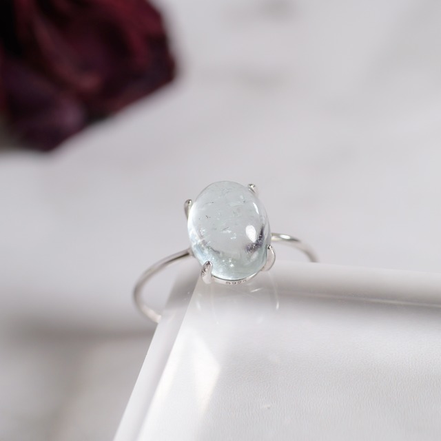 【3月の誕生石「アクアマリン」】アクアマリン　オーバル　リング　No.2