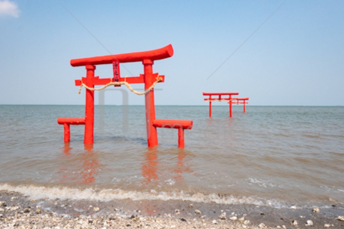 大魚神社海中鳥居(満潮)13 | TOTTOYO