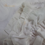 フラダンス 衣装 ワンピース ドレス マーメイドライン エムエムジェイ ホワイト系 MermaidLine MMJ 日本製 ワンカラー フリル かわいい 華やか 上品 きれい 明るい 白 ハワイアン アロハ ハワイアンプリント フラ ダンス レッスン 練習