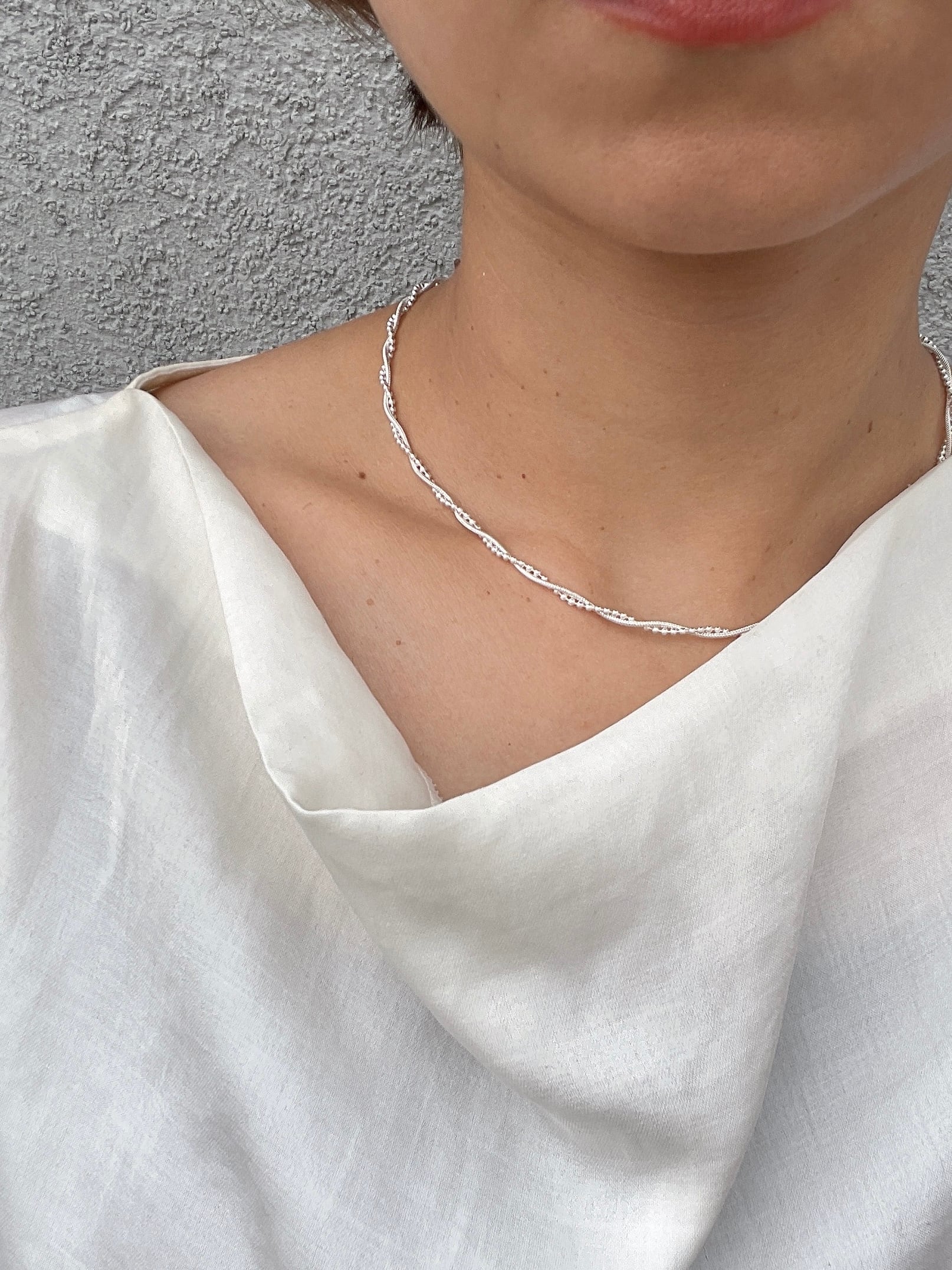 ネジリシルバーチェーンネックレス | joie